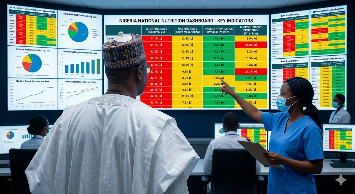 Nigeria national nutrition dashboard with key indicators